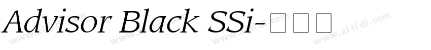 Advisor Black SSi字体转换